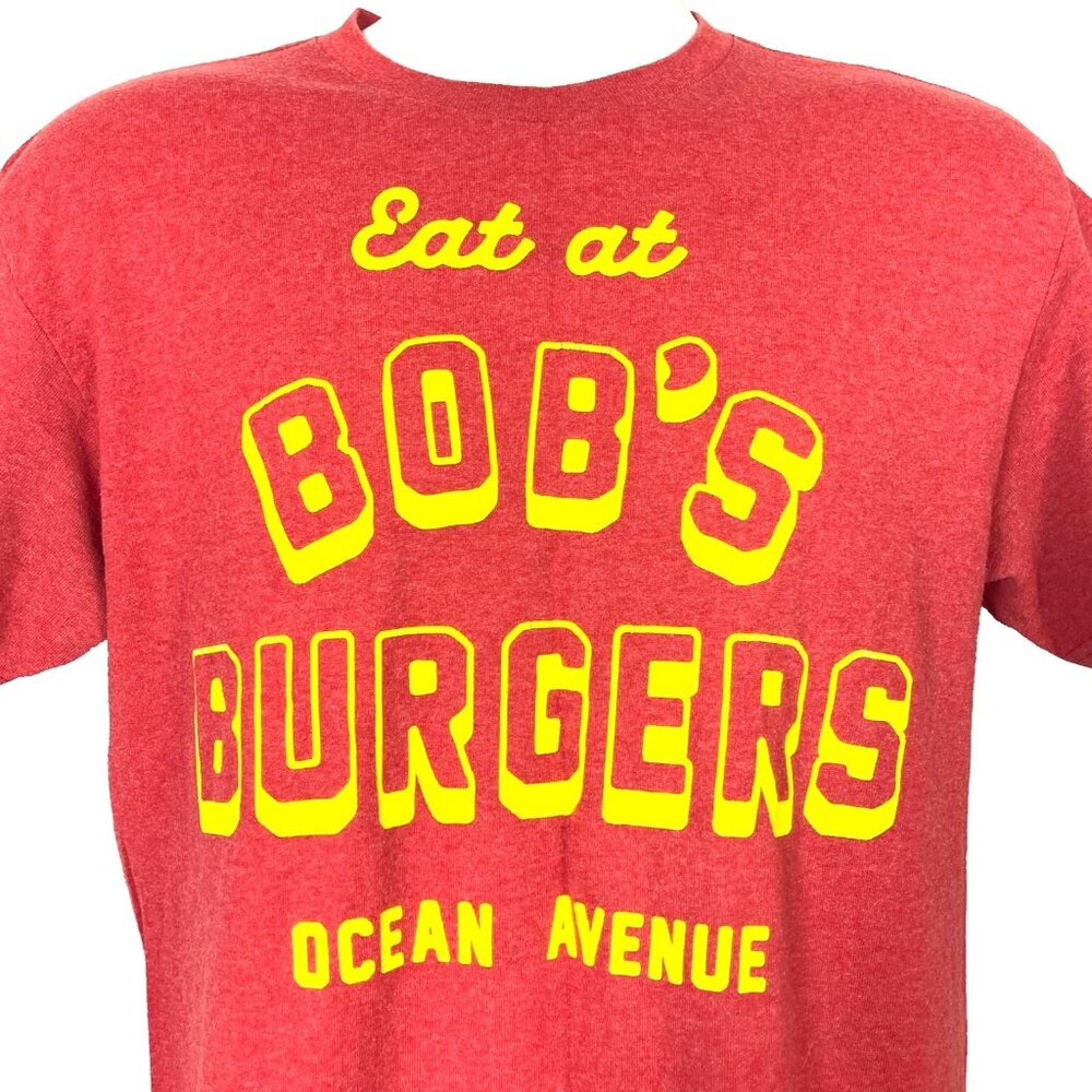 Eat At Bobs Burgers Mens T-Shirt size Medium Retro Ocean Avenue 2017 TV Cartoon